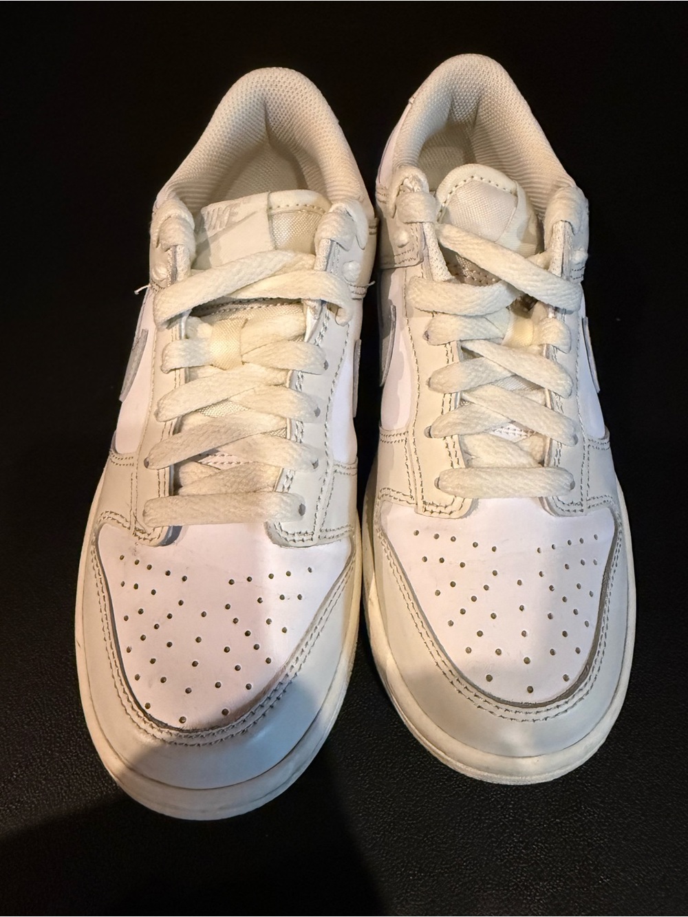Nike White Low-Top Kids Sneakers